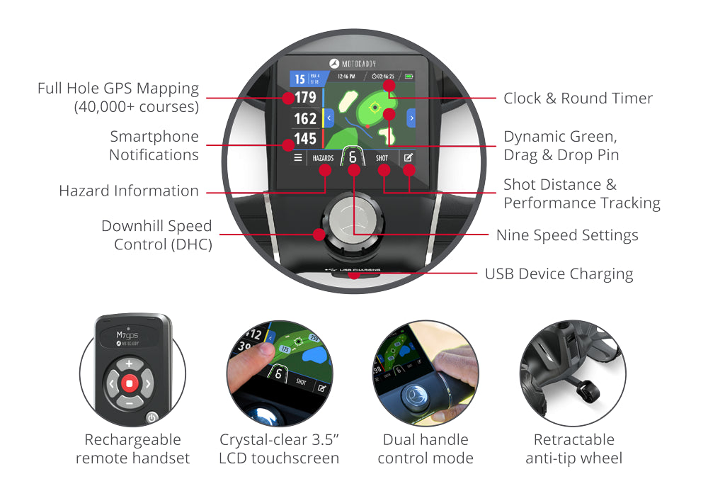 Motocaddy M7 GPS REMOTE Elektro-Trolley