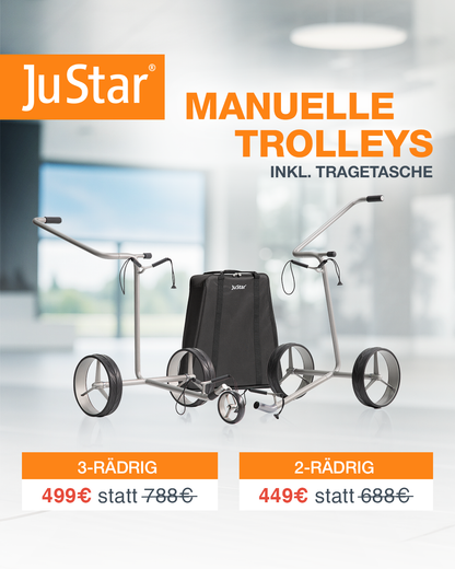 JuStar SILVER manuell als 2- oder 3-Rad Modell inkl. Tragetasche