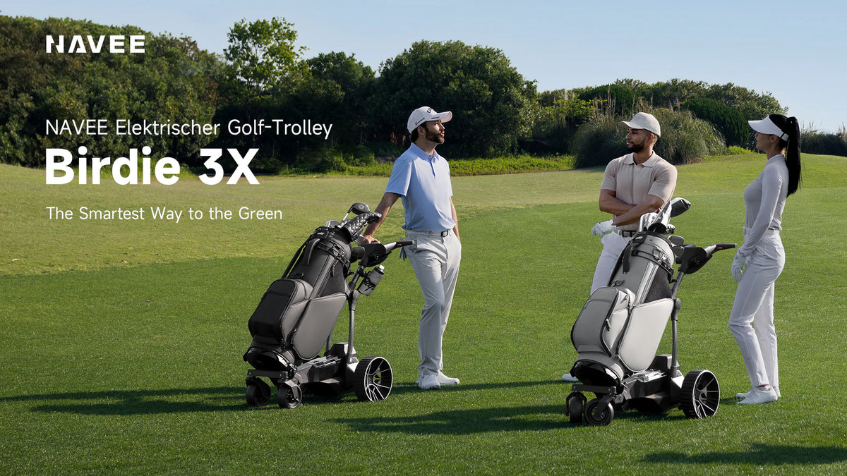 NAVEE Elektro Golftrolley Birdie 3x, schwarz