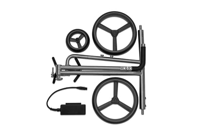 PG-Powergolf Nitro Flat Steel Elektro Golftrolley inklusive Zubehör-Paket