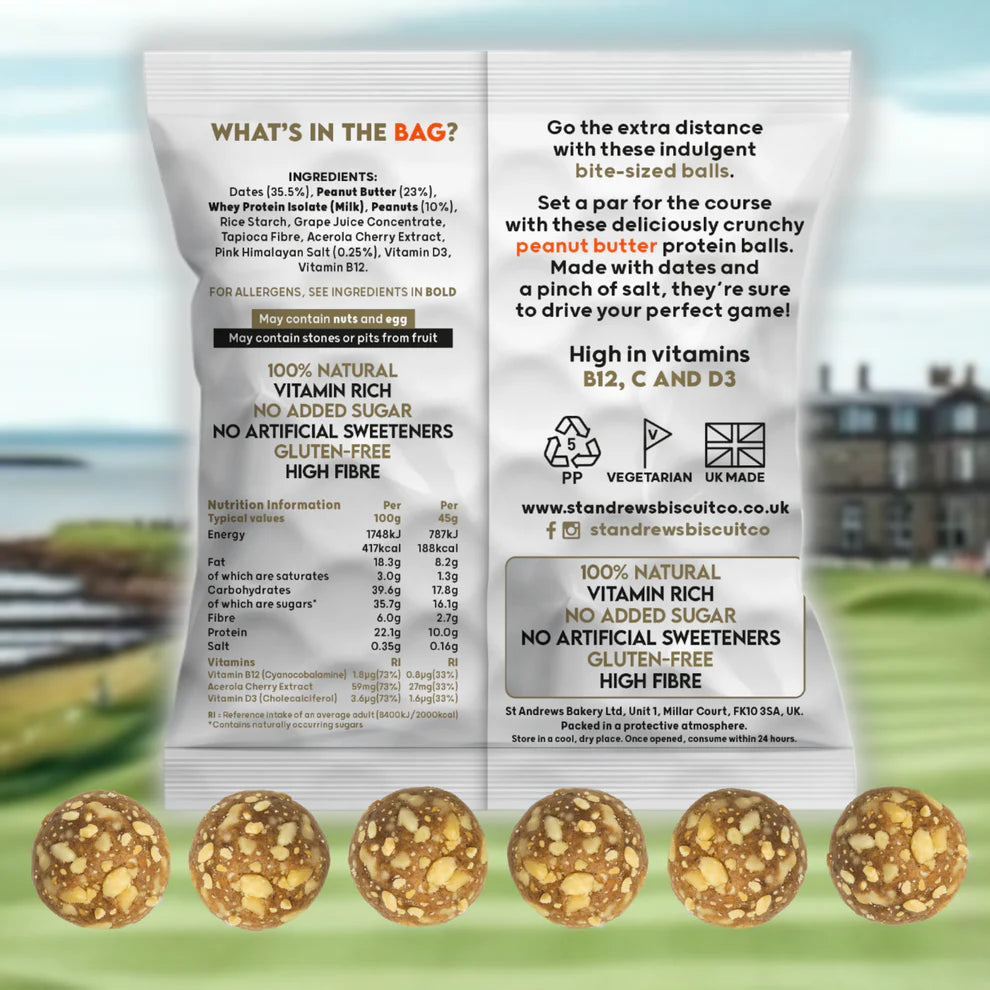 St. Andrews Bakery Protein Snack Golf Balls Peanut Butter
